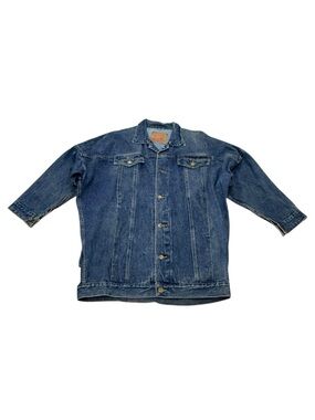 Men’s Vintage 1980s Limited Express Denim Jacket Blue Oversized Trucker